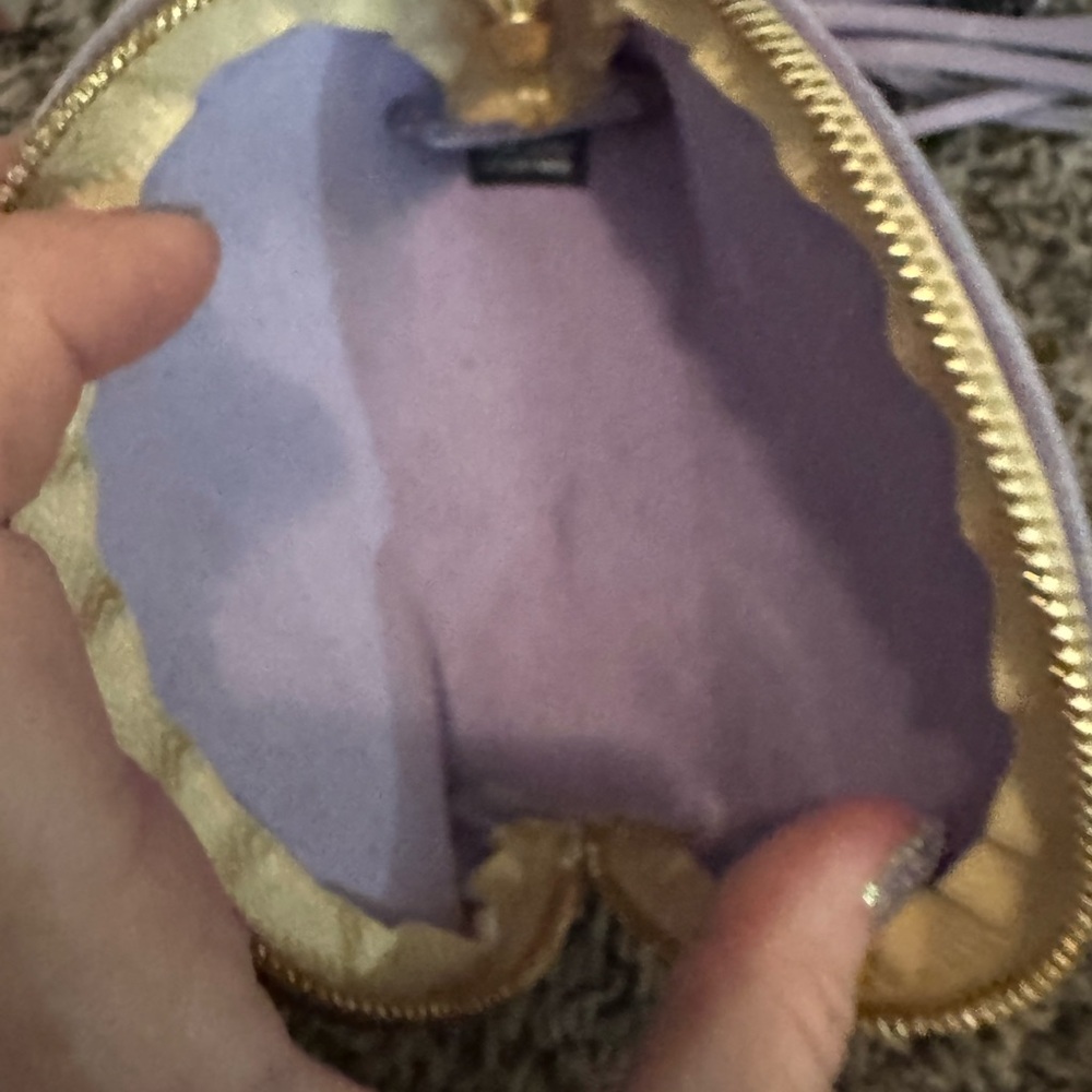 Purple Leather Tassel Coin Purse - Picture 3 of 3